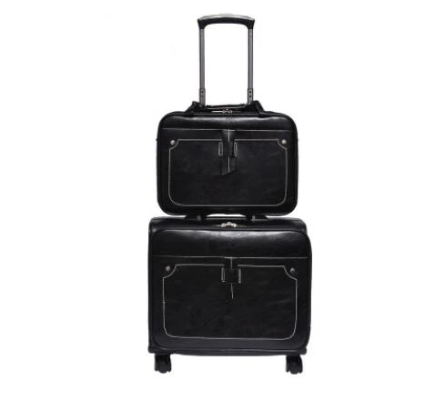 leather roller suitcase