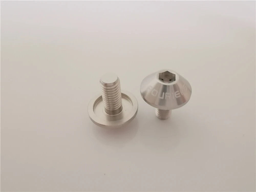 2pcs 10mm Silver Набор из 2 шт Fouriers BN-M002 в форме гриба болты для чайника superlight 1,3 г винты для бутылки держатель для горного велосипеда винты - Цвет: 2pcs 10mm Silver