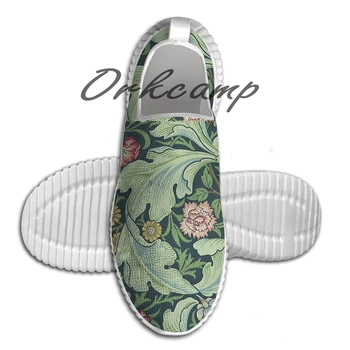 

Sport Running Shoes WILLIAM MORRIS GREEN DETAIL Light Weight Walking Shoes Breathable Mesh Yoga Shoes