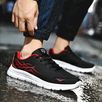 

Tlynskhc Autumn Light Weight Casual Shoes for Men Spring Black Comfortable Anti Slip Soft Male Shoes Outdoor Sneakers