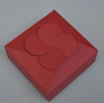 

10pcs 6.5*6.5*3cm Small Red Kraft Paper Boxes Brown Gift Box for Jewelry Candy Chocolate Classic Packaging box