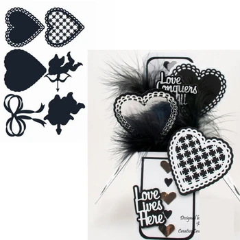 

Cupid Love-Heart Bowknot Metal Cutting Dies Decoration Die Cut For Card Making DIY Decoration New 2019 Embossed Crafts Cards