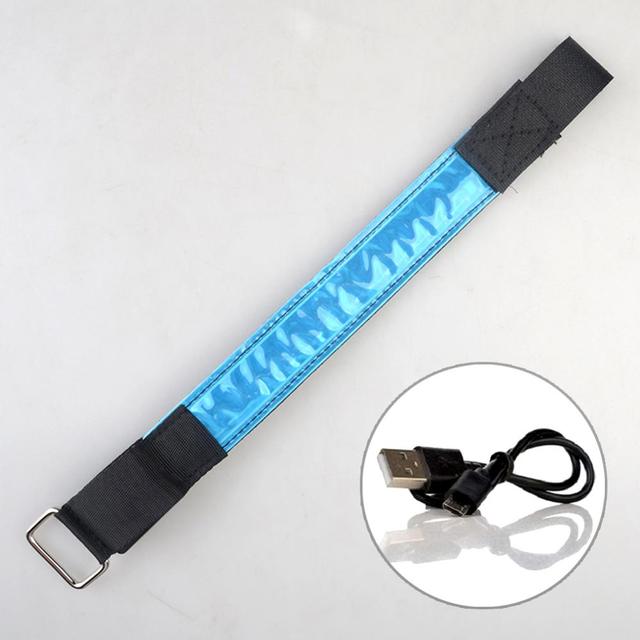 Luminous Armband USB Rechargeable Running Refective Bands Cycling Gear Night Safety Band for Joggers Bikers Walkers Concerts