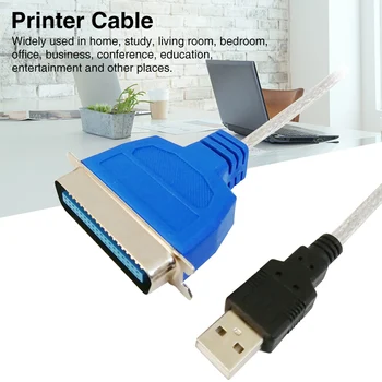 

1.5m Printer Cable Portable For Notebooks 12Mbps Desktop Parallel Port CN36 USB To IEEE 1284 Accessories Adapter Converter