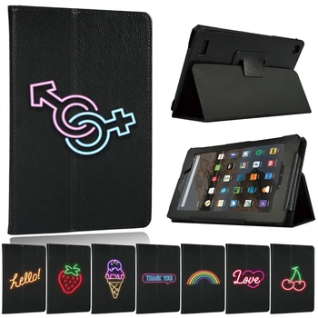 

Tablet Case Fit Amazon Fire7 5th 7th 9th /HD8 6th 7th 8th /HD10 5th 7th 9th Leather Stand Scratch Resistant Protective Case