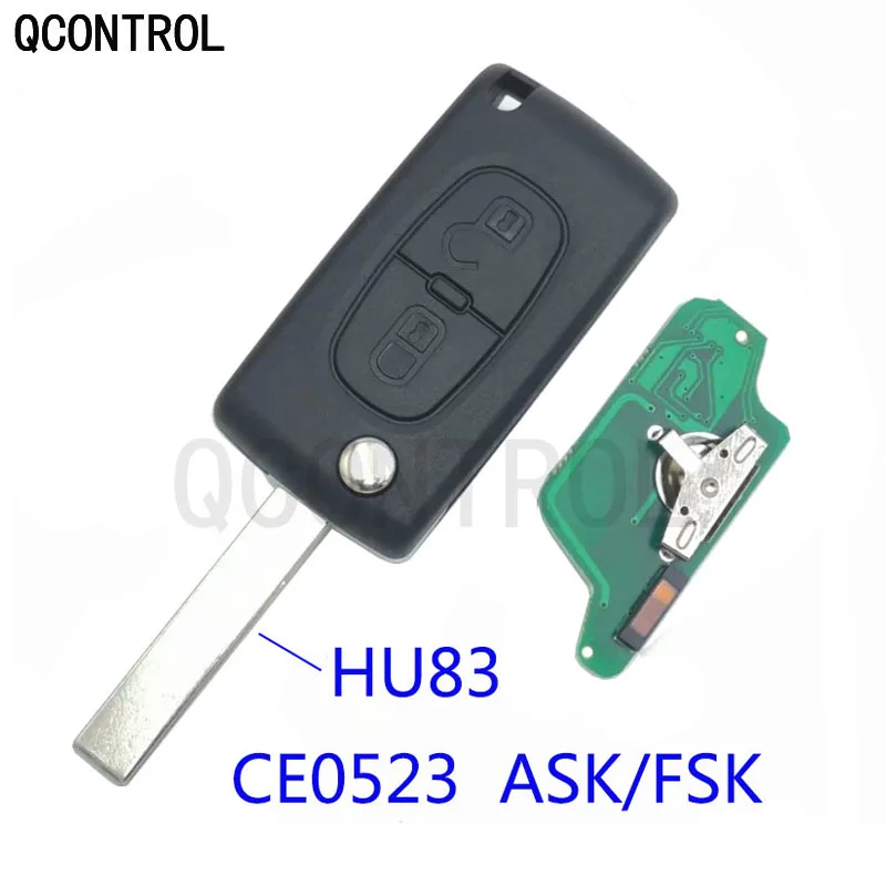 QCONTROL 2 кнопочный автомобильный стробовидный чип 46 для CITROEN C2 C3 C4 C5 Berlingo Picasso Keyle CE0523