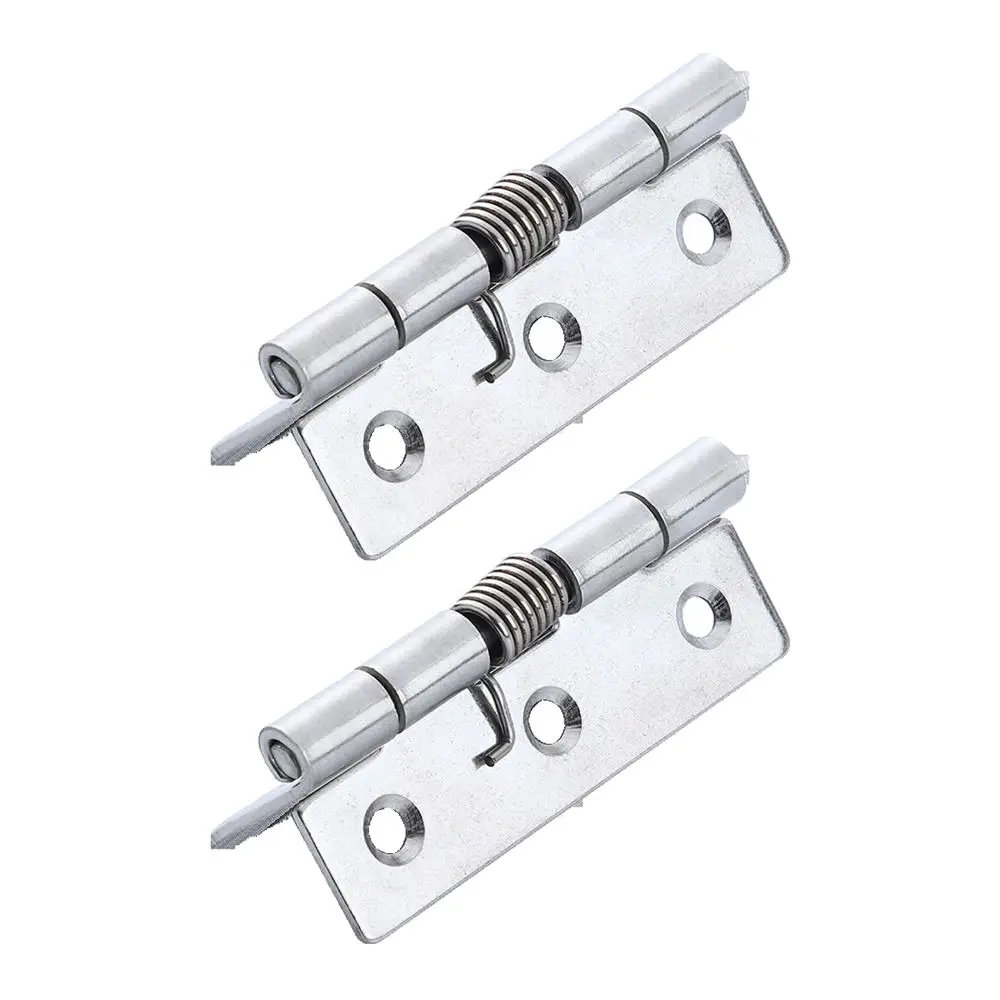 

2x Back Hinge Self Closing Brushed Spring Door Hinge Hardware 304 Stainless steel Material