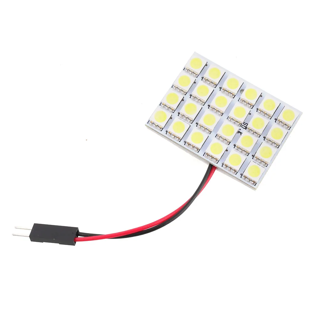 10x Холодный белый 24 светодиодный 5050 SMD гирлянда автомобильный светильник Панель лампа T 10 адаптер