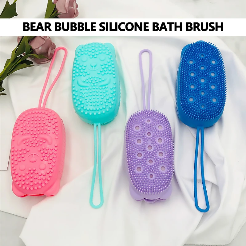 

1Pcs Soft Silicone Massage Scrub Gloves For Peeling Body Bath Brush Exfoliating Gloves Footbrush for the Bath Body Brush