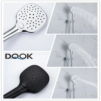 

DQOK Bathroom 3-Function SPA shower head with switch on/off button high Pressure Bath Head Water Saving Shower Head