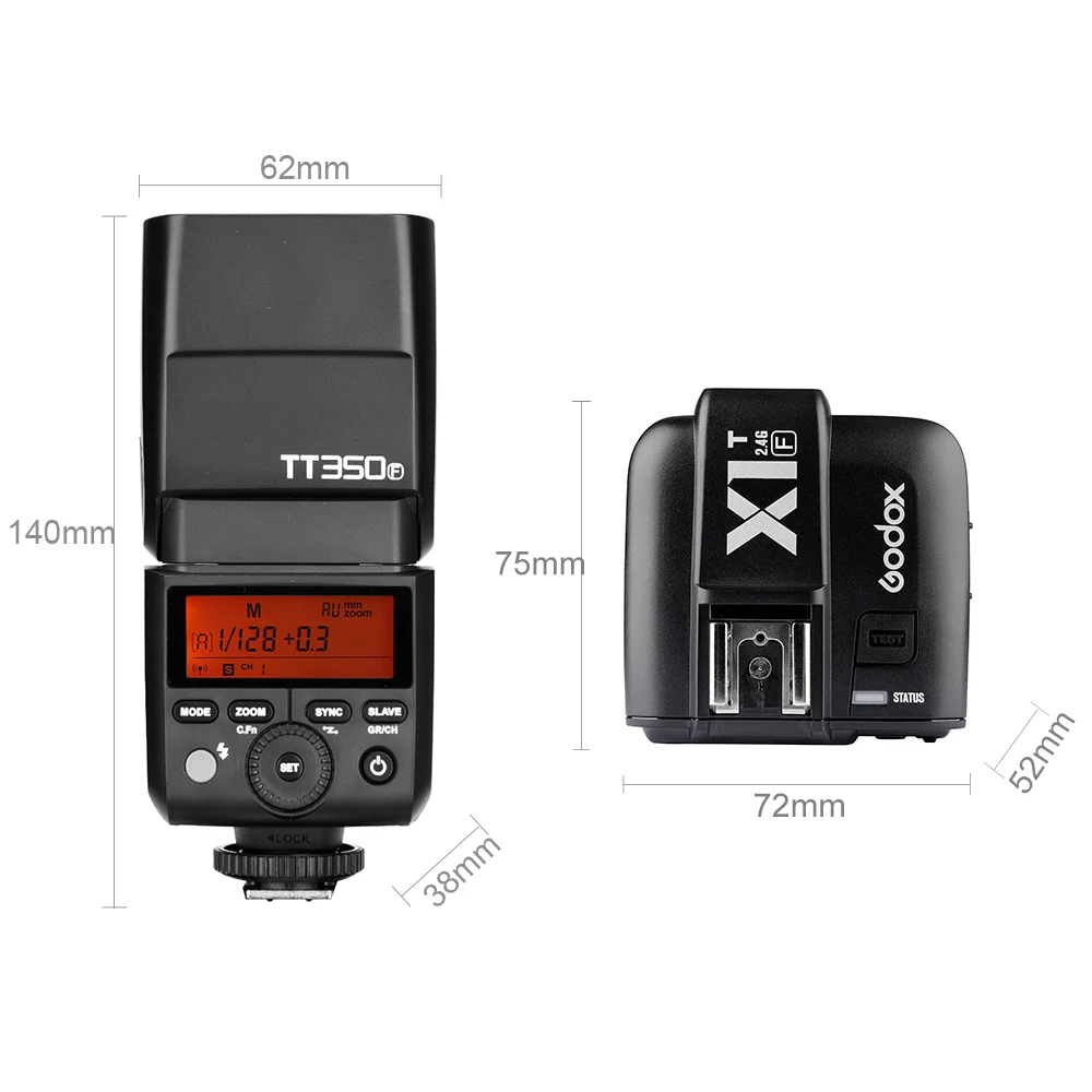 GODOX Мини TT350F X1T-F ttl HSS 2,4 ГГц 1/8000 s GN36 флэш карманные фонари TT350+ X1TF триггер передатчик для камер Fujifilm