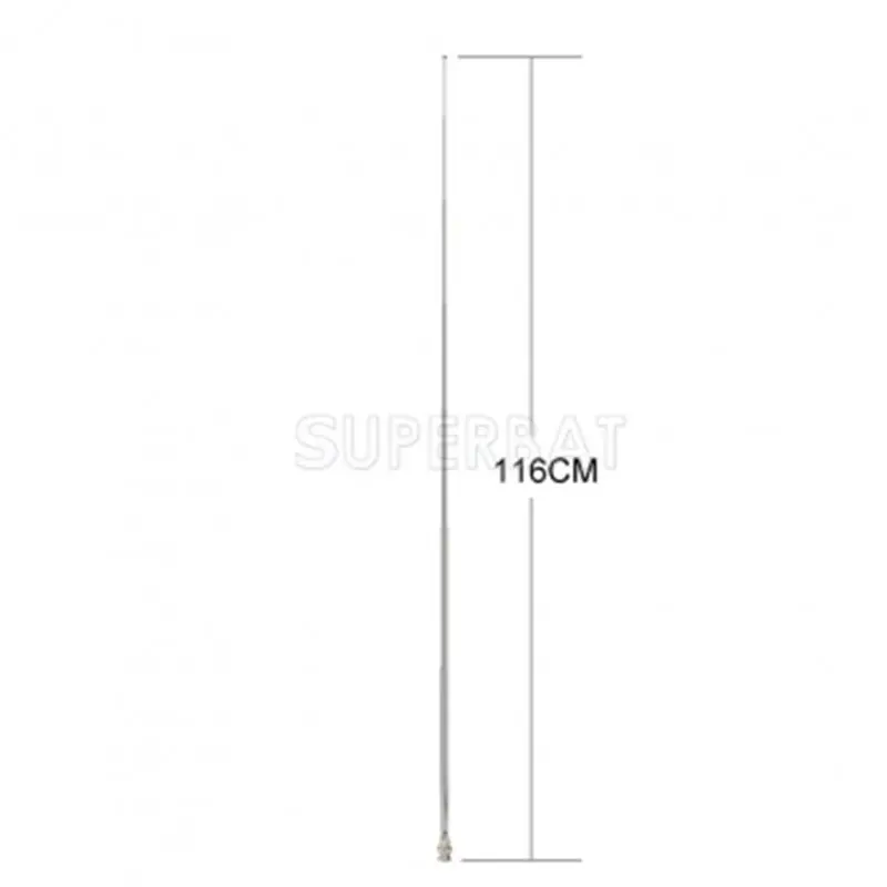 Superbat HF VHF UHF 116cm Telescopic Antenna 7 Sections for Uniden Whistler Police Radio Scanner Two Way Radio Frequency Counter