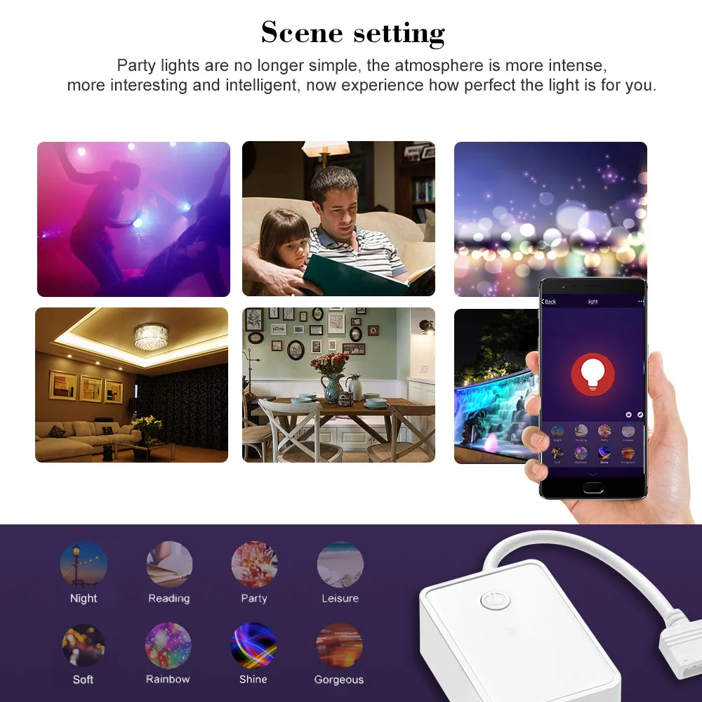Мини Wifi RGB Светодиодная лента управления Лер со смартфона Управление работает с Amazon Alexa для Google Home Голосовое управление