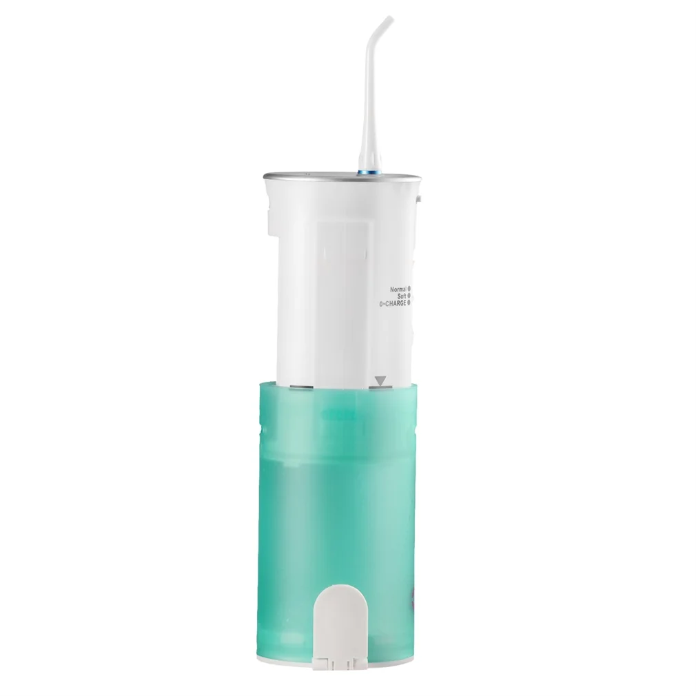 

Portable Comfortable Dental Water Flosser Battery Operated with Collapsible Design Oral Electric Irrigator for Travel