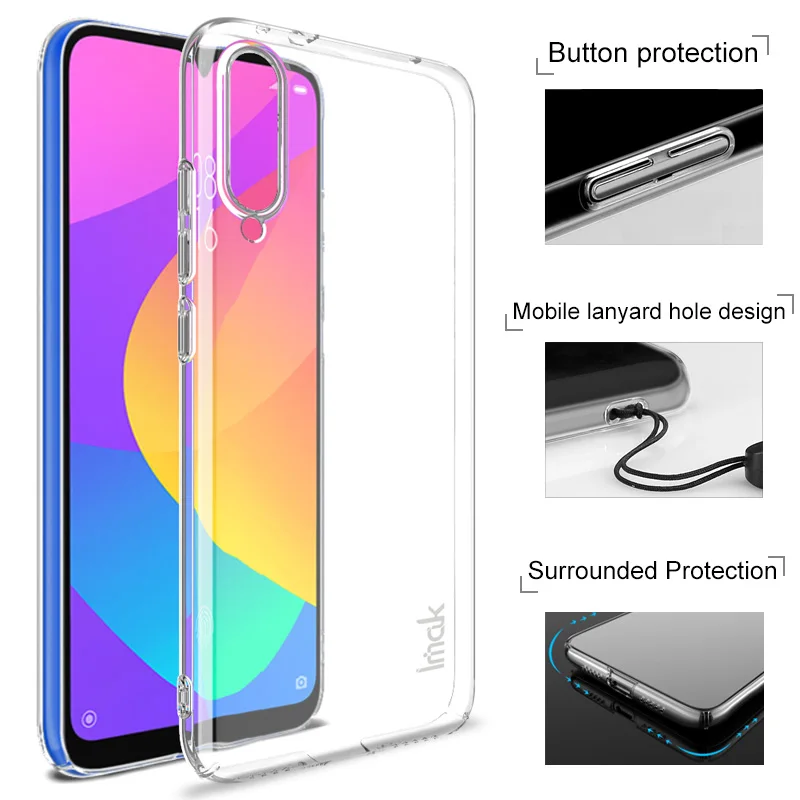 

For Xiaomi MIA3 MI A3 9 Lite CC9e CC9 Case Imak Hard Plastic Phone Cases Transparent Clear Protective Back Cover crystal shell
