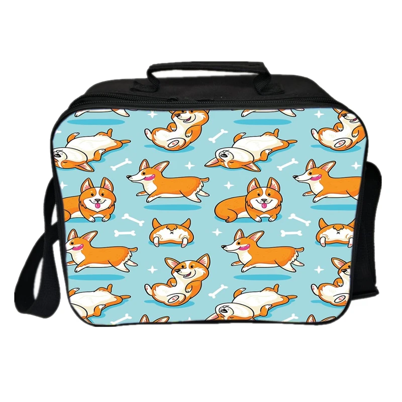 Welsh Corgi Pembroke сумка для обеда мужчин женщин мальчиков девочек школьная хранения