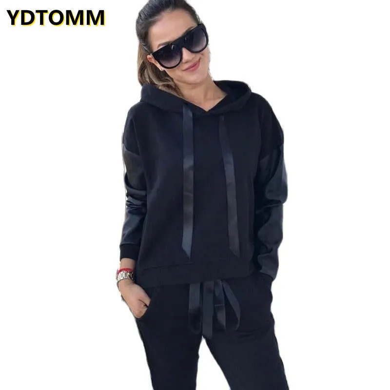 2021 Autumn Tracksuit 2 Piece Set Women Streetwear Casual Matching Sets Loose Two Piece Top and Pants Fitness Clothing hot men clothing sportswear set fitness summer print men shorts t shirt men s suit 2 pieces sets plus