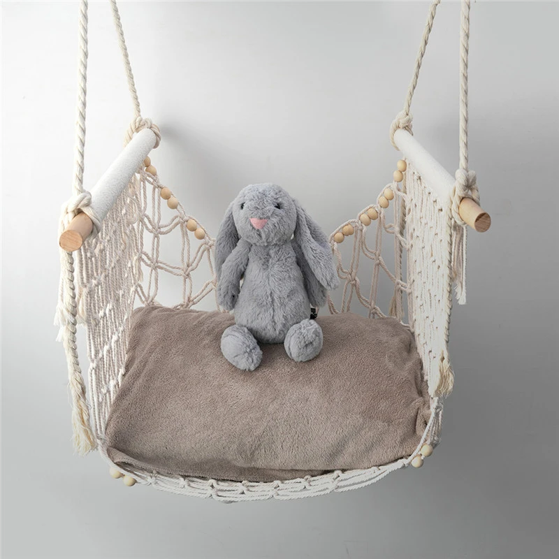 macrame stuffed animal hammock