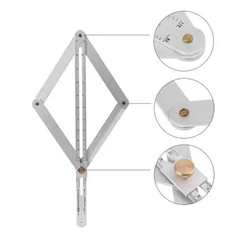 

1 Pcs Ceiling Ruler Metal Square Protractor Digital Ceiling Angle Decoration Tool Ruler Accessories Goniometer M4X4