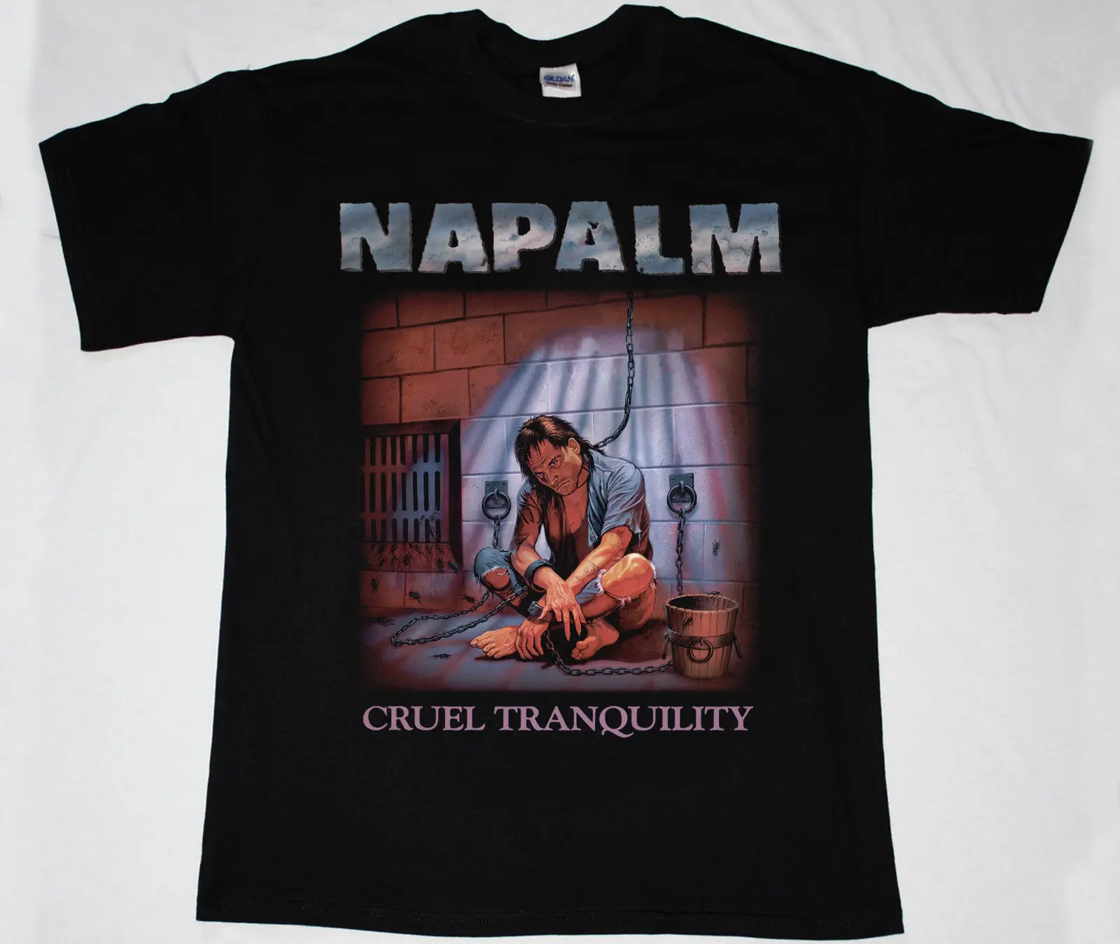 NAPALM CRUEL TRANQUILITY THRASH METAL NUCLEAR ASSAULT NEW BLACK T-SHIRT T Shirt Casual Short Sleeve for Men Clothing Summer | Мужская