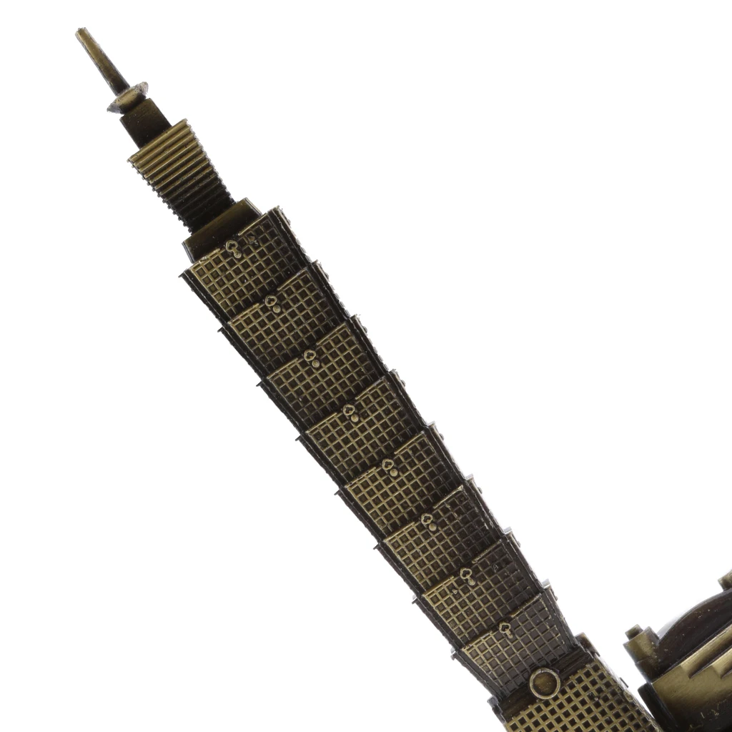MagiDeal Bronze Taipei 101 Tower Building Architecture Model of Taiwan Desktop Ornament Travel Souvenir Gift