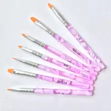 7 шт салон маникюр DIY дизайн ногтей, ручка с кисточкой лак гель живопись Красота Набор инструментов