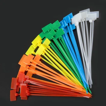 

100 PCS Zip Ties Nylon Cable Ties Marker Ties Self-Locking Cord Power Making Label Mark Tags Marker Wire Marking Organizing