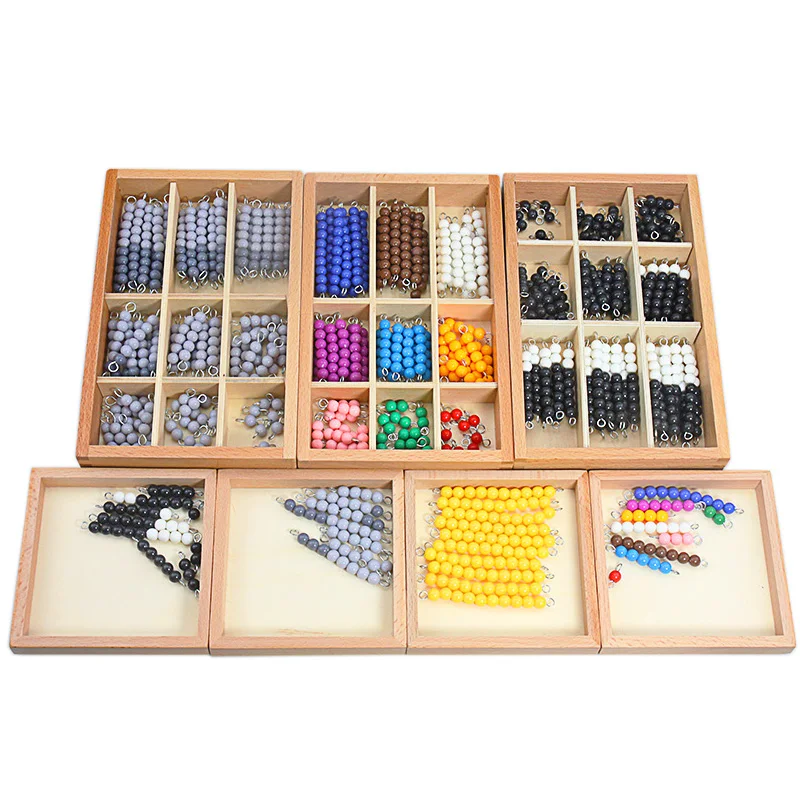 Montessori Wooden Checker Beads Board Colorful Black & White Grey Checker Board Beads Link Dragon & Reduce Dragon Game Baby Toys educational toys board games learning board toy desktop game toys