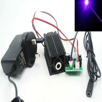 

405nm 50mW Violet Blue Focus Dot Laser Module Stage Lights w/ 12V Power Adapter