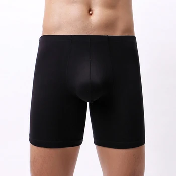 

Men's boxers basic Bamboo Fiber Boxer Sports Elastic Underwear Breathable Solid Color male underpants