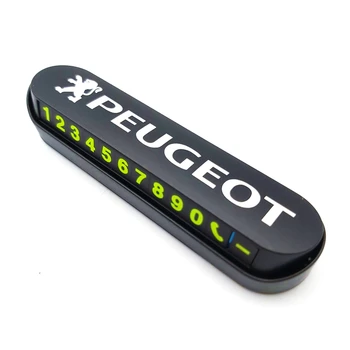 

Luminous Car Temporary Parking Card Sticker Phone Number Card Plate For Peugeot 206 207 208 306 307 308 407 408 508 Accessories