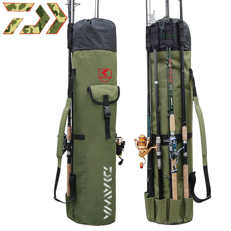 

2019 DAWA Fishing Portable Multifunction Nylon Fishing Bags Fishing Rod Bag Case Daiwa Foldable Fishing Tackle Tools Storage Bag