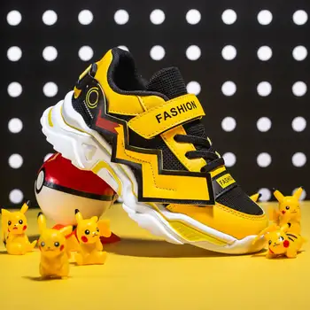 

MWY Kids Shoes Boys Sneakers Breathable Mesh Children Cartoon Outdoor Casual Flat Shoes Zapatillas Non Slip Velcro Girl Shoes