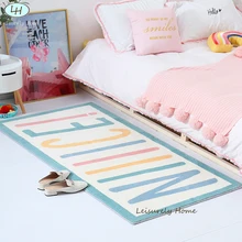 Письмо шаблон ягненка бархат материал скандинавский прикроватный коврик ковер для гостиной спальни кабинет декоративная комната