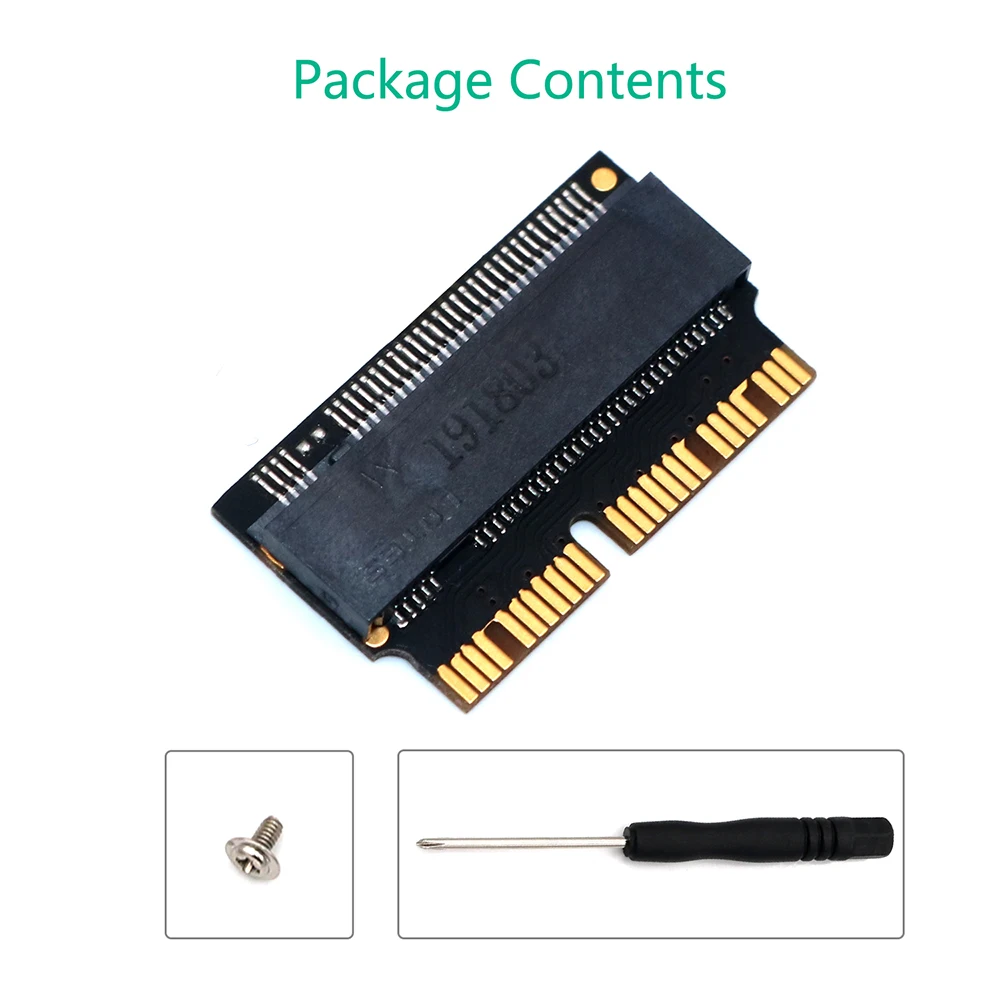 

M.2 NVME SSD Convert Adapter for MacBook Air Pro Retina Mid 2013 2014 2015 2016 2017, NVME/AHCI SSD Upgraded Kit for A1465 A1466