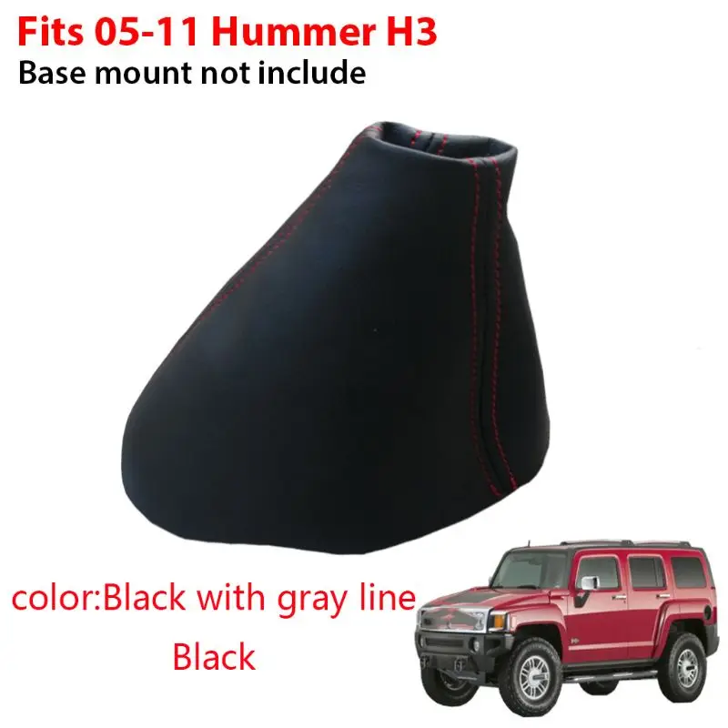 Hummer H3 2005-2011 자동 가죽 쉬프터 부츠 시프트 커버 블랙에 적합