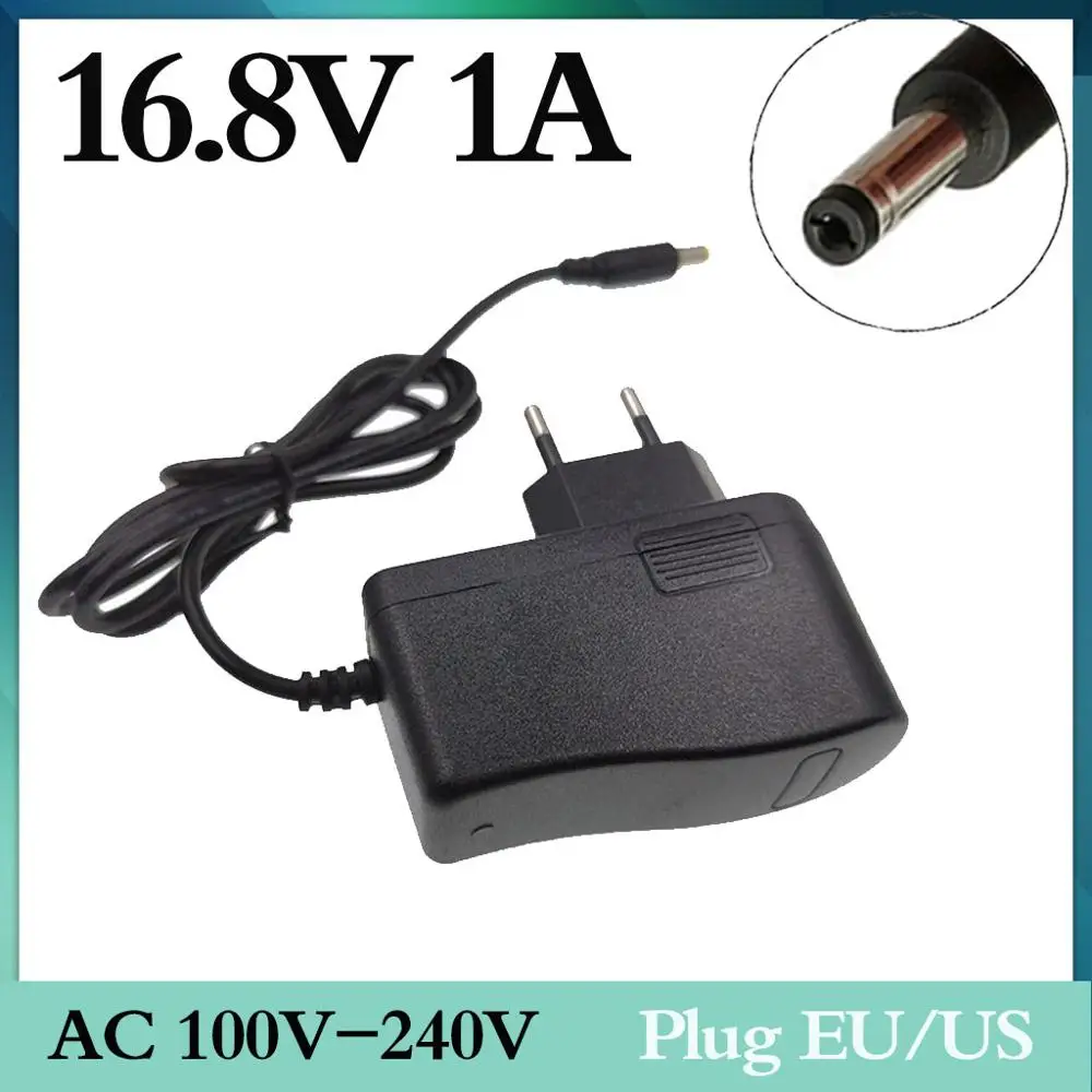 

16.8V 1A lithium li-ion battery for screwdriver 14.4V 4 series 18650 lithium battery wall charger DC 5.5mm * 2.1