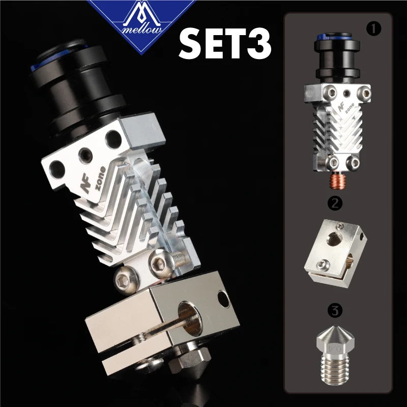 Mellow-kit de Extrusora Bowden 4-cabeçote j Materiais Aeroespacial para v6 Suporte de Ventilador e Peças de Impressora 3d - Imagem 4