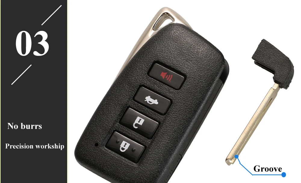 Jinyuqin 2/3/4 pulsante copertura Shell chiave auto remota per Lexus NX GS RX IS ES GX LX RC 200 250 350 LS 450H 300H sostituzione custodia chiave - H5414328aad214cdb8c6d32f55d8ac7c2N