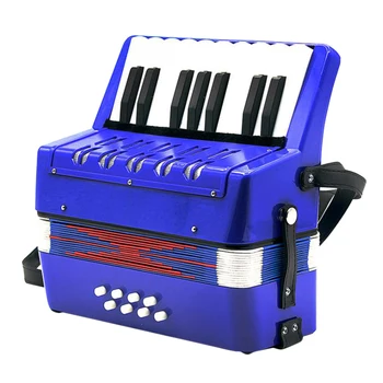 

Kids Children Piano Accordion 17 Key 8 Bass Educational Musical Toy Blue