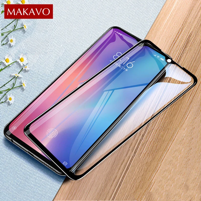 2 упаковки для Xiaomi Mi 9 Lite Закаленное стекло пленка Тонкая Броня крышка для телефона, которая полностью закрывает переднюю часть экрана протектор для Xiaomi Mi 9 Lite черный