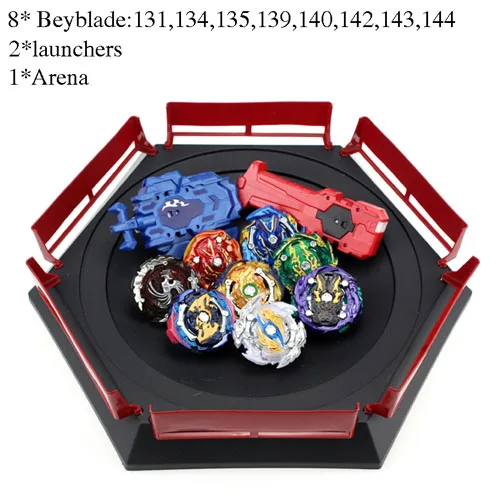 Beyblade Burst набор игрушек Beyblades Арена Bayblade набор металла Fusion Fighting Gyro 4D с 4 пусковой установкой вращающиеся верхние лезвия игрушки - Цвет: 8 Pcs - A