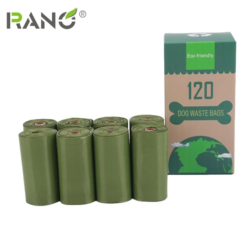 RANO RN-PB14 высокое качество compostable биоразлагаемые пластиковые кукурузный крахмал одноразовые мешки для собачьих какашек