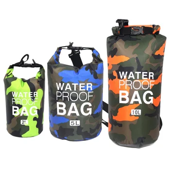 

3 pcs PVC Beach Outdoor Bucket Pack Dry Storage Bag Shoulder Bag for Swimming Boating