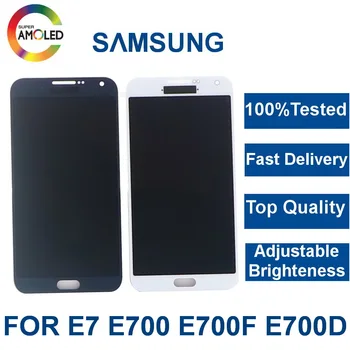 

100%Tested Super AMOLED LCD For Samsung Galaxy E7 E700 E700F E7000 E7009 LCD Display Touch Screen Digitizer Assembly Replacement