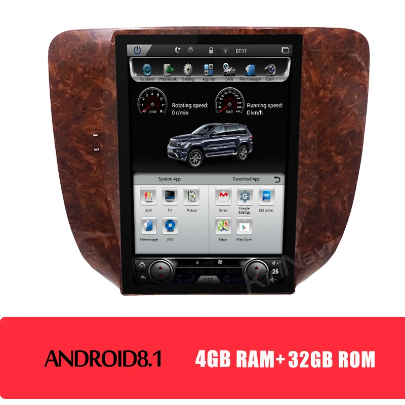 KiriNavi 12," Android 8,1 автомобильный радиоприемник dvd-плеер gps навигация для Chevrolet Silverado Suburban Avalanche GMC Sierra Yukon - Цвет: android car radio