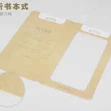 100 шт Пользовательский логотип простая крафт-бумага с прозрачной пластиковой упаковочной коробкой для чехол для телефона для iPhone X 6plus