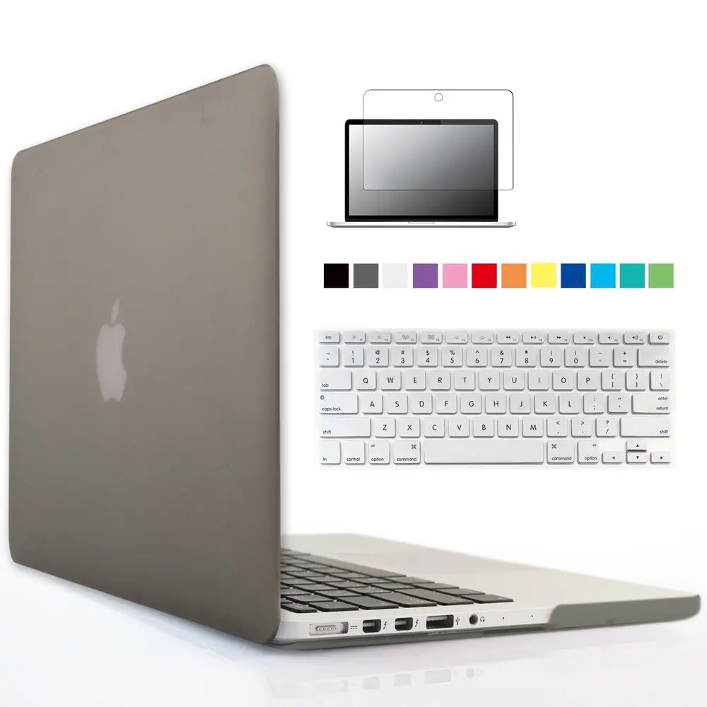 Чехол для ноутбука Apple MacBook Air Pro retina 11 12 13 15 Mac Book 13,3 15,4 дюймов Чехол с сенсорной панелью+ чехол для клавиатуры - Цвет: Matte grey