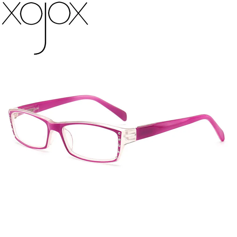 XojoX квадратные очки для чтения, женские ретро очки с имитацией бриллианта для чтения+ 1,0+ 1,5+ 2,0+ 2,5+ 3,0+ 3,5+ 4,0+ диоптрий