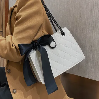 

Lingge chain ladies small bag 2020 autumn and winter new fashion all-match one shoulder underarm bag high quality messenger bag